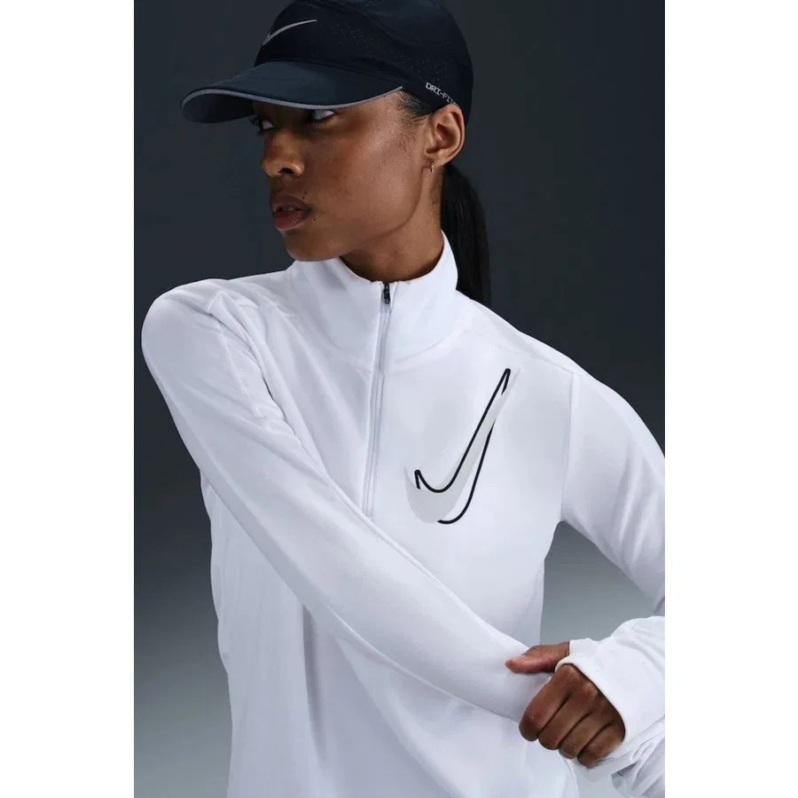 Женский свитшот с полузамком Dri-Fit Swoosh Hz Mid Nike, Белый