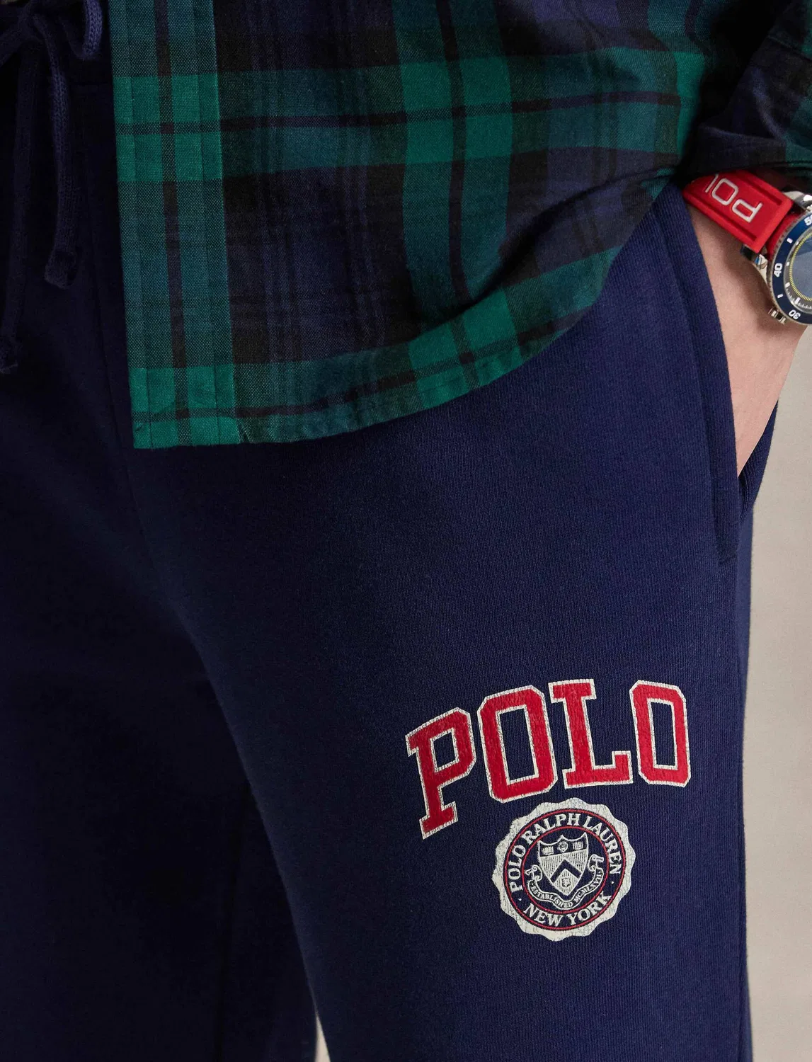 Штаны спортивные Seasonal Polo Ralph Lauren, темно-синий — фото 4