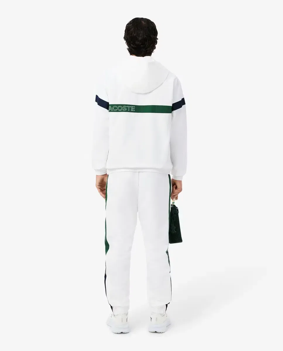 Мужской спортивный костюм с блочным принтом Lacoste, Blanco — фото 2