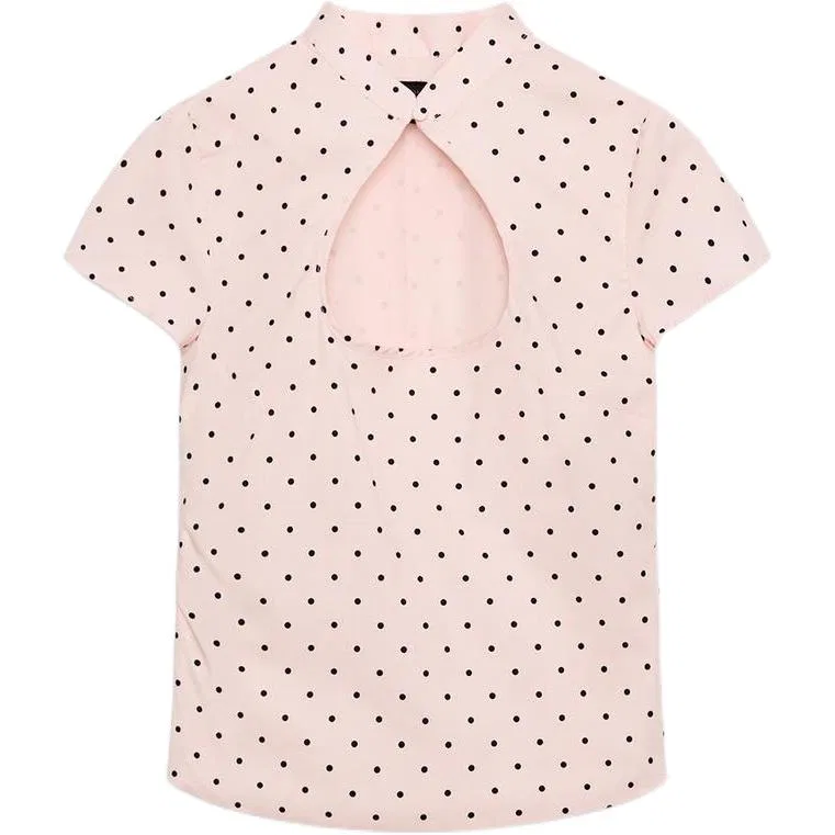 Женская футболка с воротником-стойкой Light Pink ZARA, Light Pink