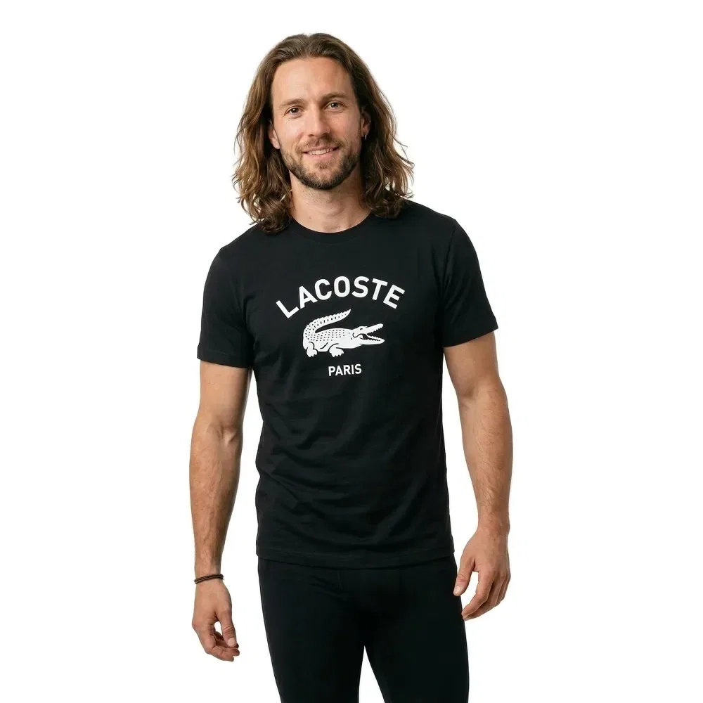 Футболка Lacoste TH2733, черная — фото 2