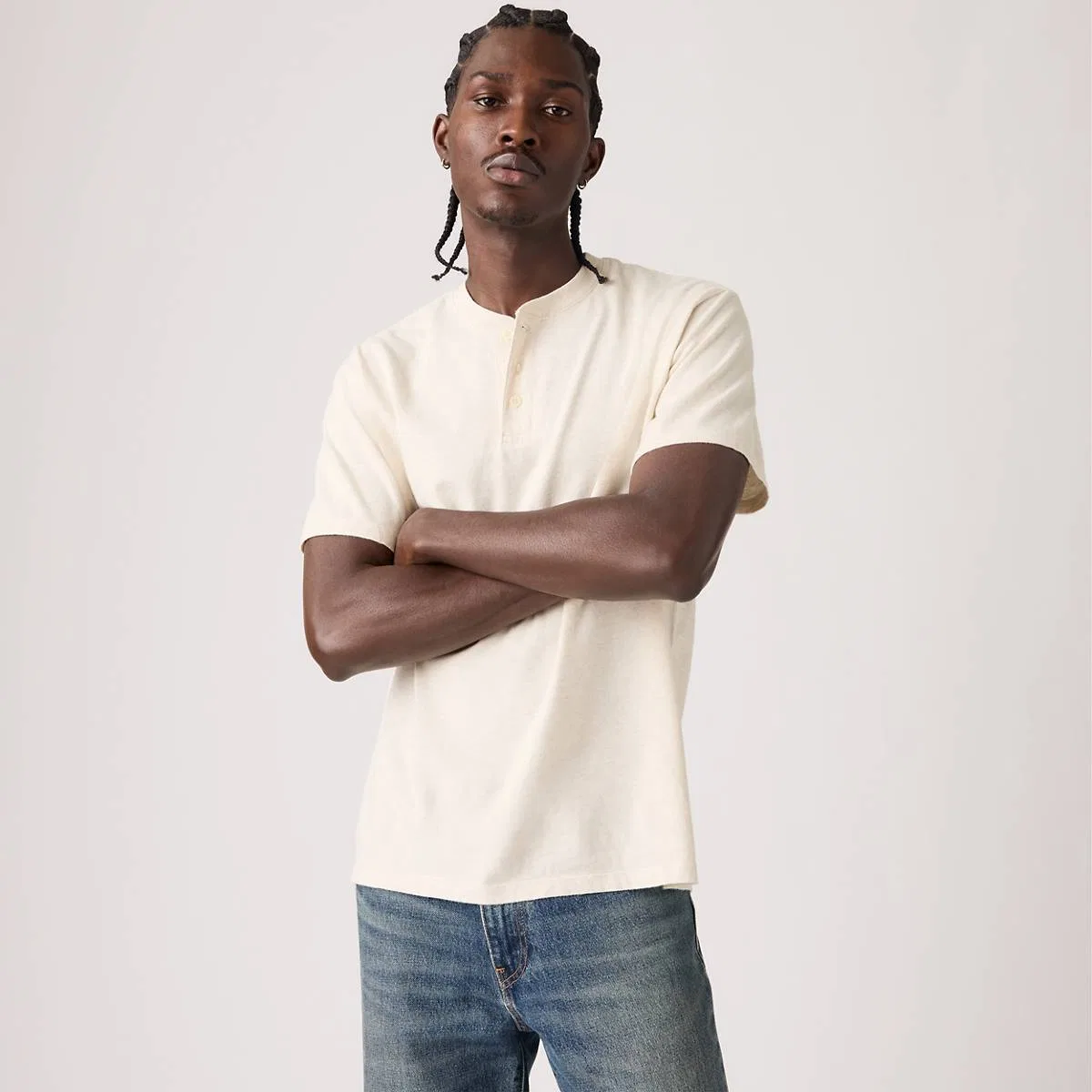 Футболка-Поло с коротким рукавом Ventura Levi's, Beachstone Heather - White