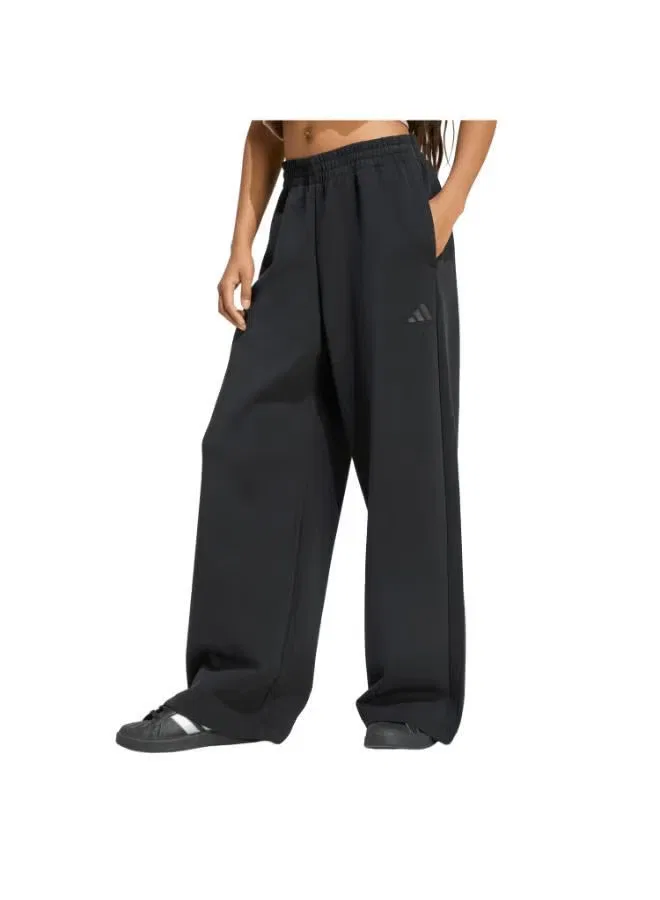 Брюки прямые из мягкого футера Soft Lux Adidas, черный