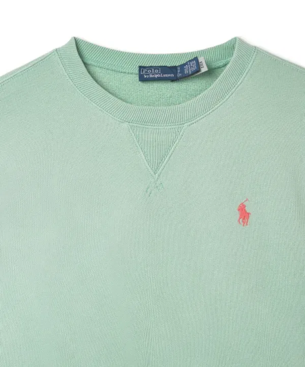 Флисовая кофта на молнии, Polo Ralph Lauren, зеленая — фото 3
