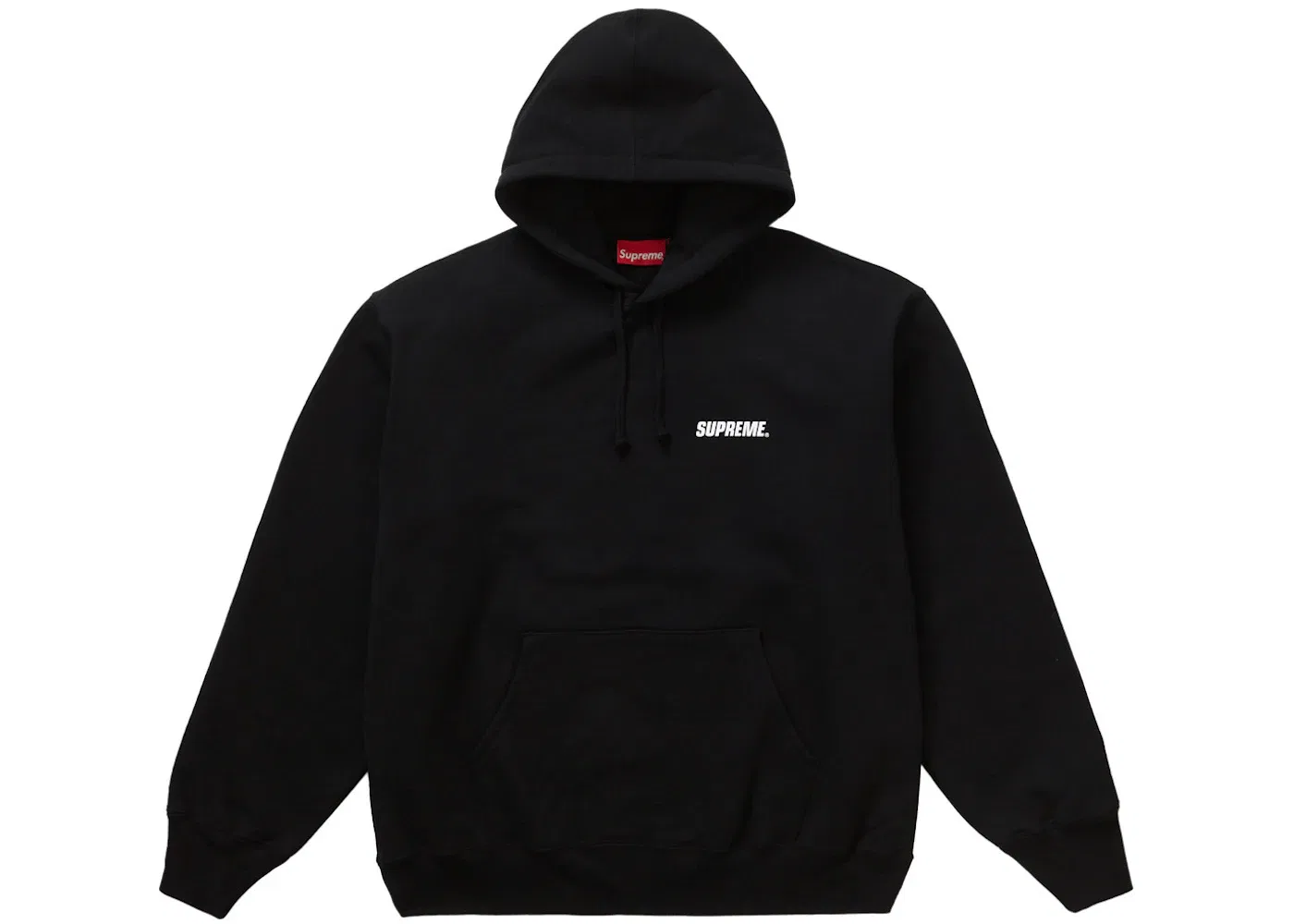 Мужская худи с капюшоном Supreme Sweatshirt, Black — фото 2