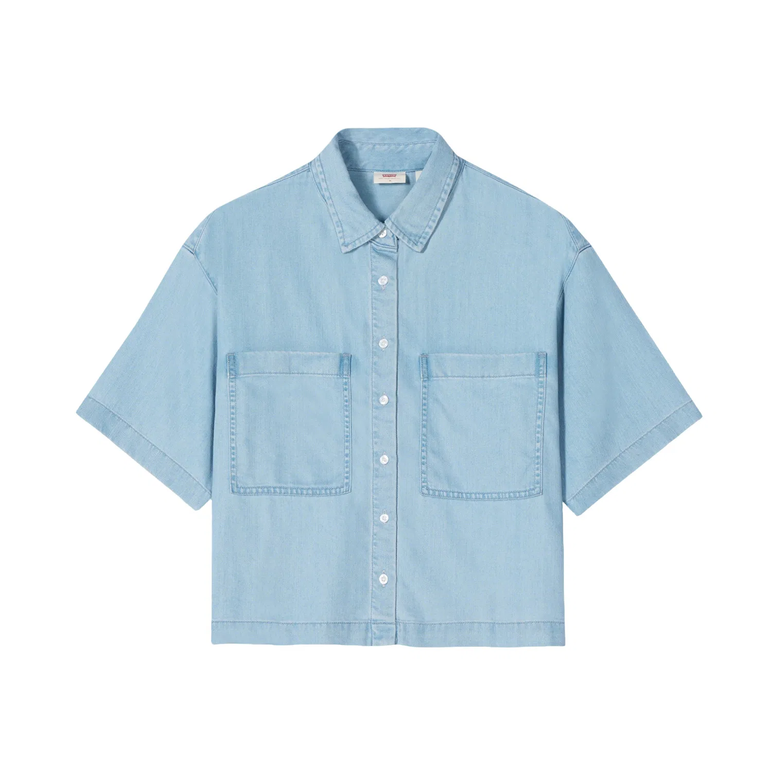 Женская джинсовая рубашка с отложным воротником Light Blue Levis, Light Blue