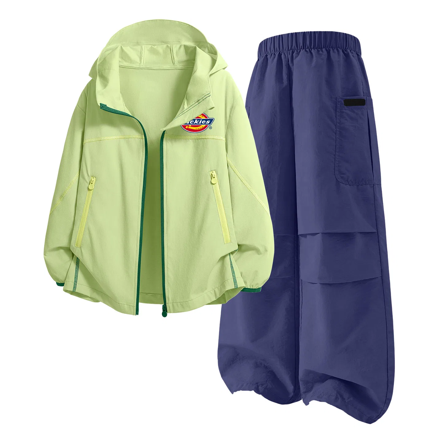 Детский спортивный комплект с защитой от солнца UPF50+ Dickies, Green/Solid Color Sea Dusty Purple