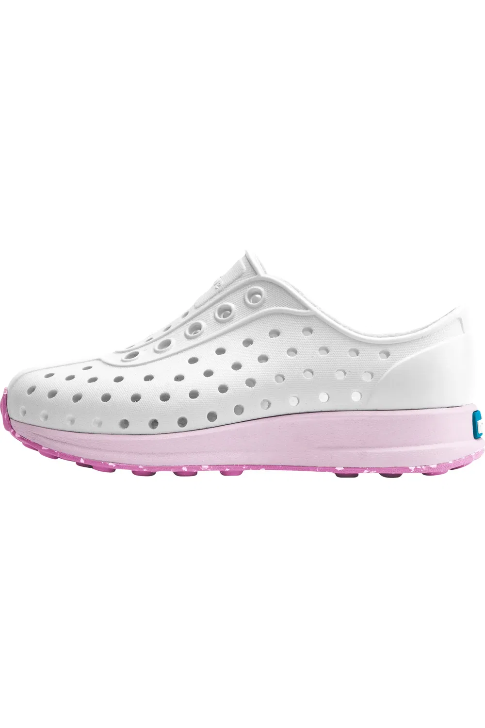 Детские кроссовки дышащие Robbie Sugarlite Slip-On Native Shoes, White/Pink/Dark Pink — фото 2