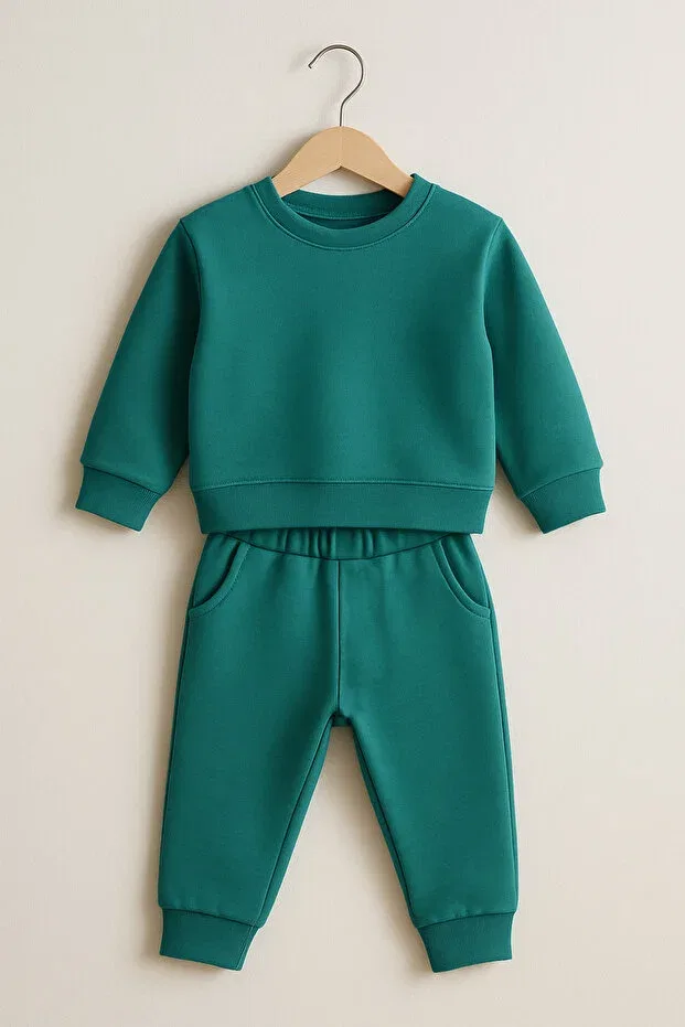 Детский комплект спортивного костюма из футера Gocoland, Green