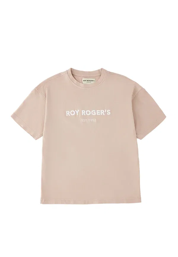 Футболка с вышивкой Print t-shirt Roy Rogers, Rosa Dust, розовый