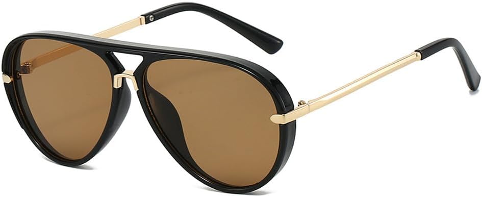 

Солнцезащитные очки UV400 с двойной перемычкой, увеличенного размера, градиентной расцветкой в ​​стиле панк, подходят для женщин и мужчин, для бега и занятий спортом на открытом воздухе UYPTK, Black Tea