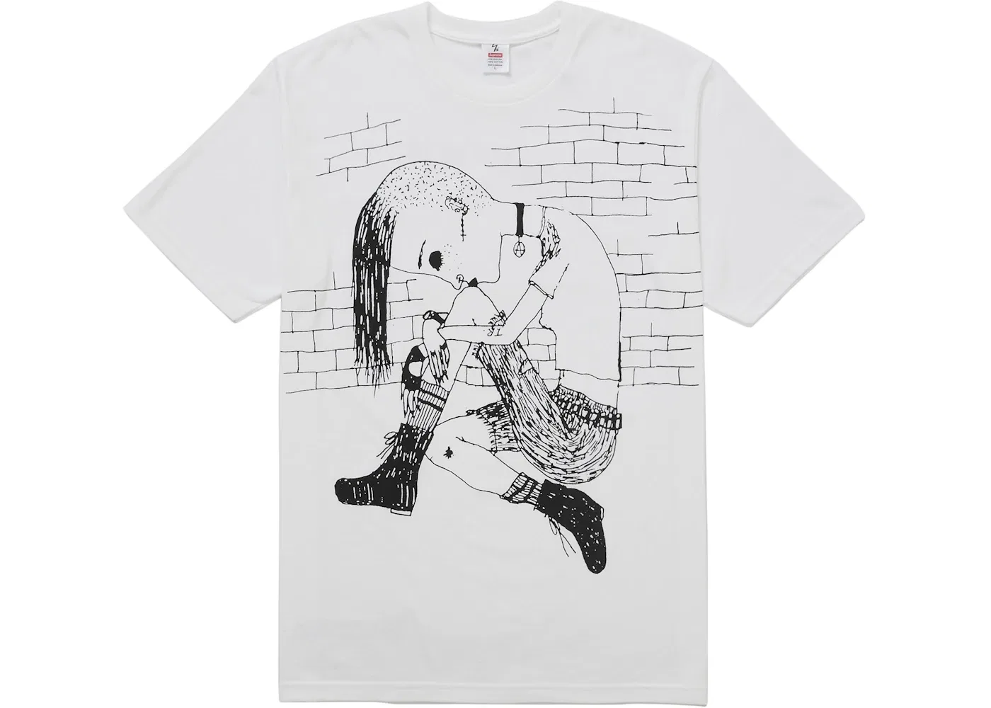 Мужская футболка с принтом Thinker Tee Supreme, White