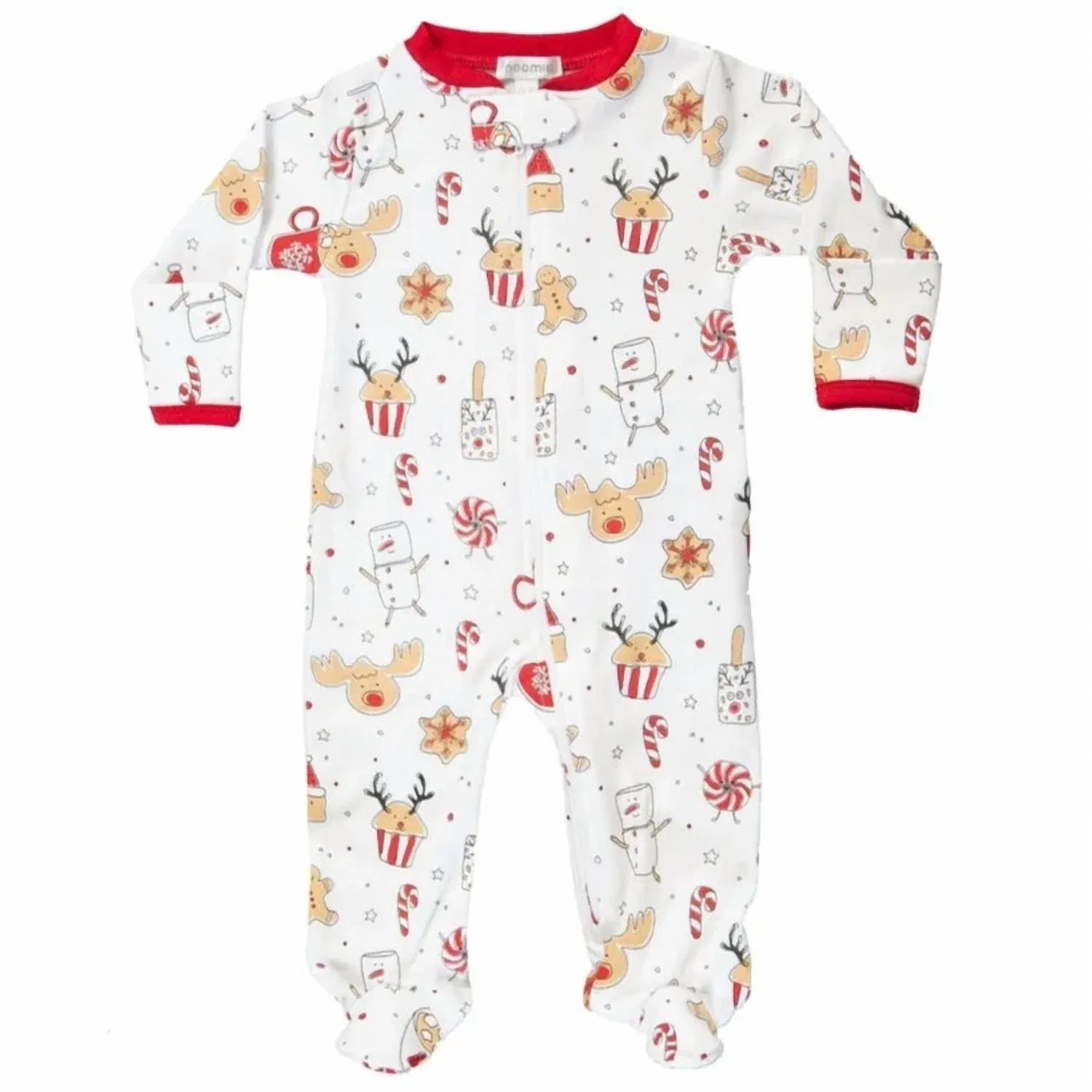 Детский комбинезон-слип на молнии с принтом Holiday Treats Baby Noomie, Print