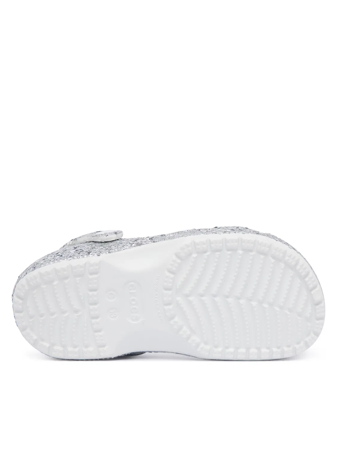 Шлепанцы для девочки Classic Dazzle Glitter Clog Crocs, серебристый — фото 4