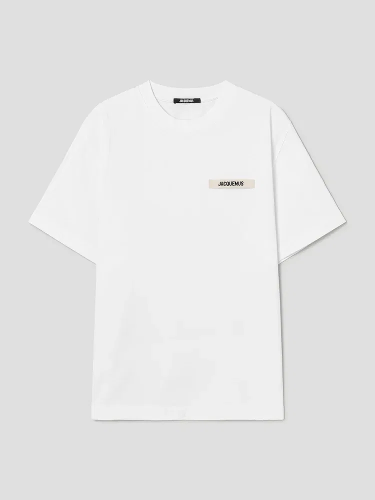 Футболка с логотипом Gros Grain JACQUEMUS, White