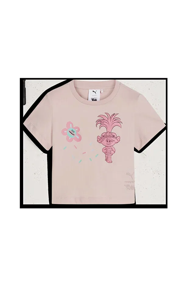 Детская футболка для девочек с принтом X Trolls Graphic Tee Puma, Mauve Mist