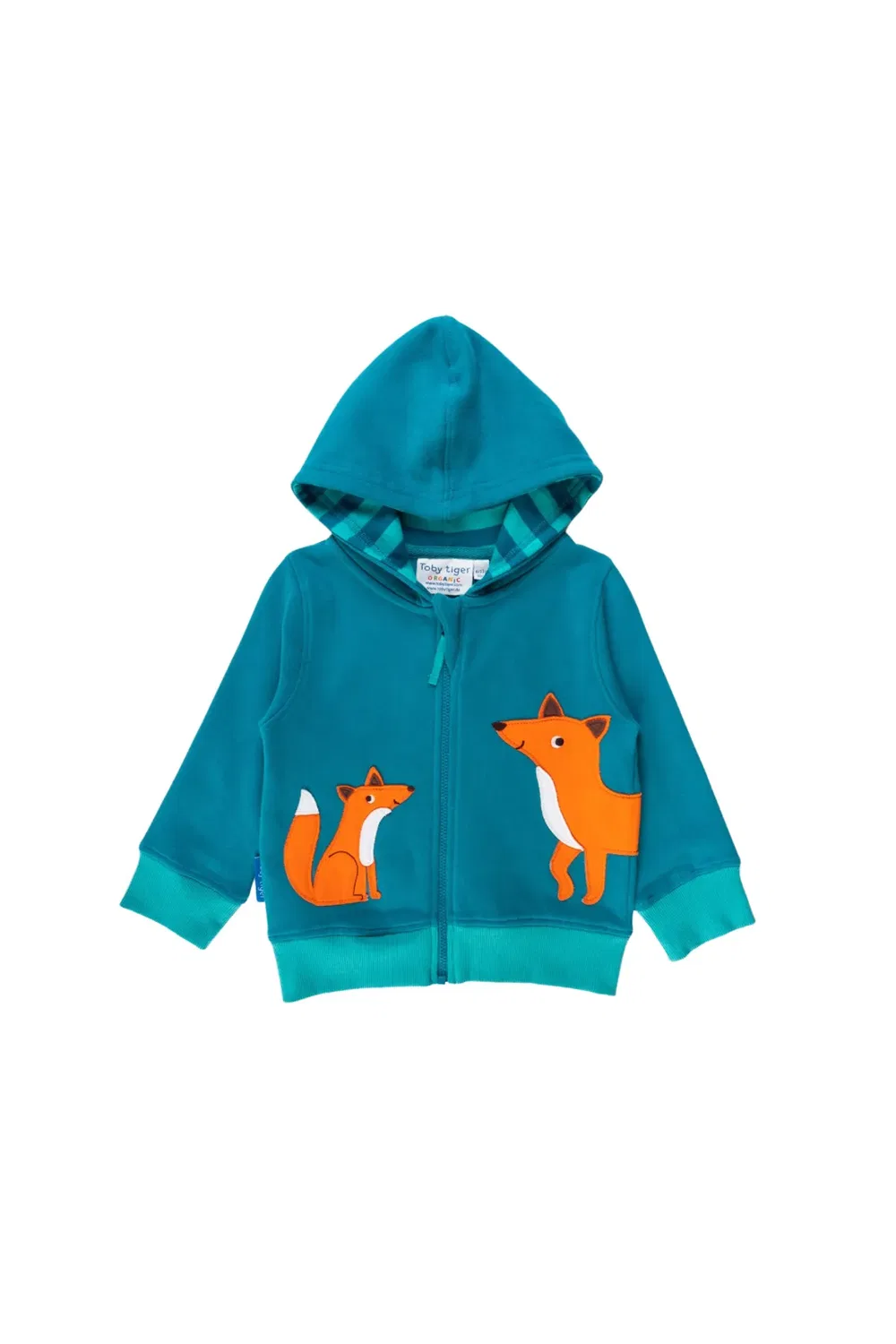 Детский худи с аппликацией Fox Toby Tiger, Turquoise