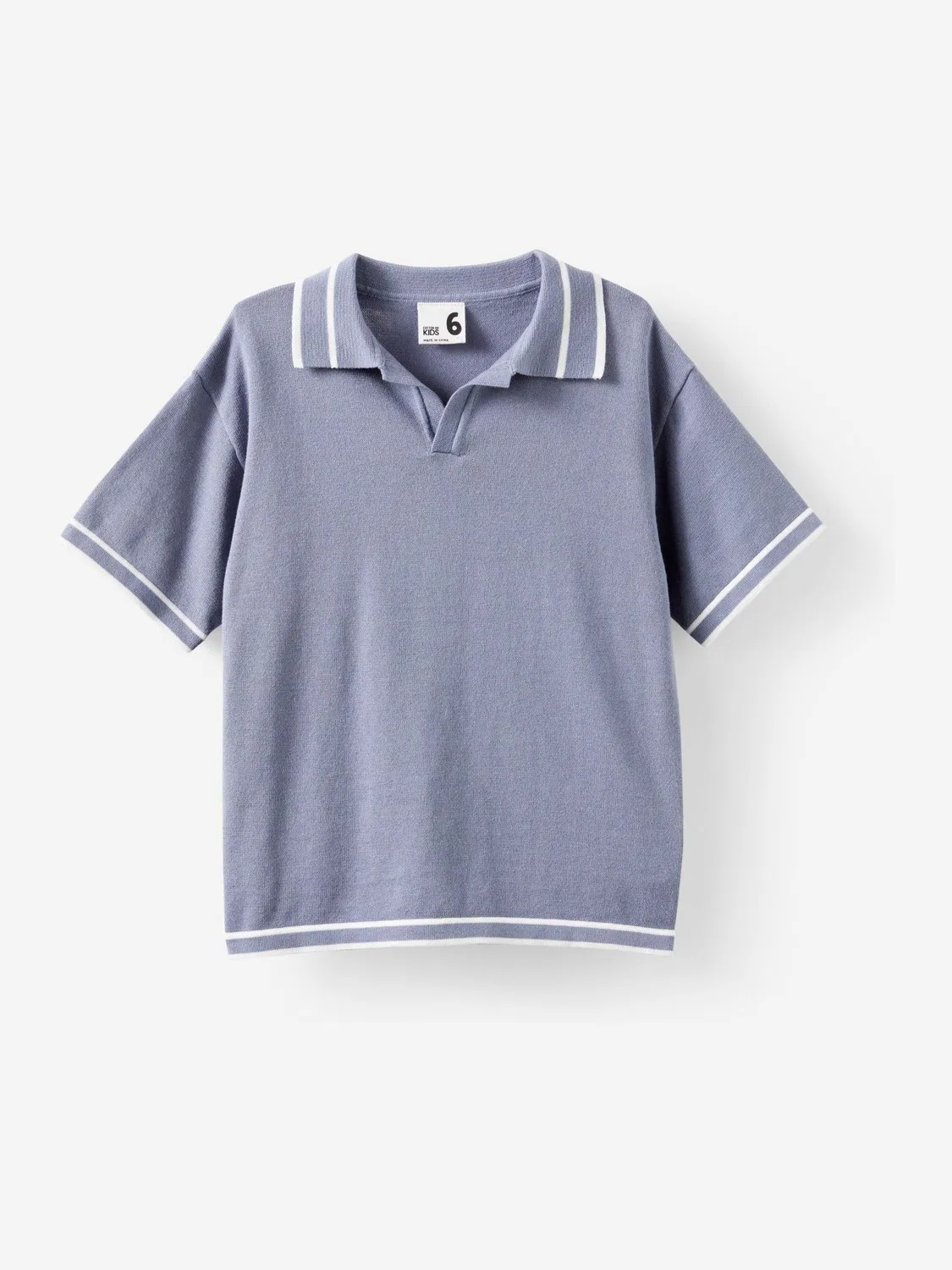 Поло с открытым воротом Cotton On, серый