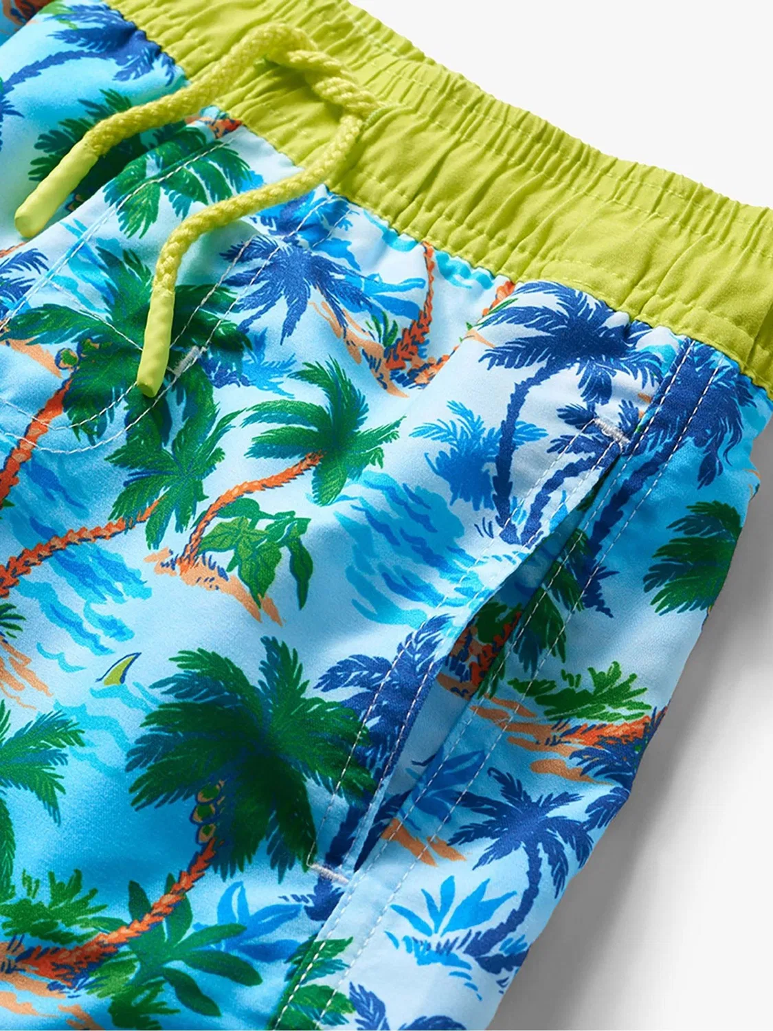 Плавки с принтом пальм, модель Sky Blue Palm Tree Print Hatley, голубой — фото 4