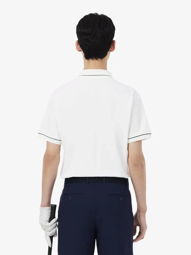 Футболка поло с цветной окантовкой LACOSTE, White — фото 3