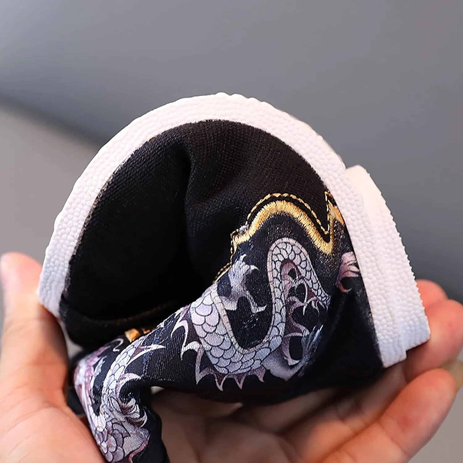 Детские ботинки для мальчиков с вышивкой Hanfu Shoes Ikevan, Black — фото 4