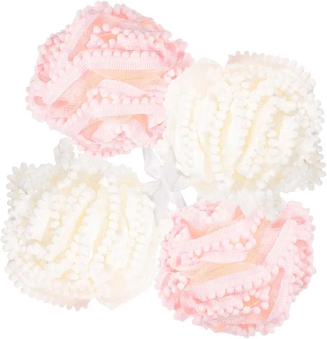 Мочалка для тела Nylon, Warmhm, 4 шт, 13x13x13 см