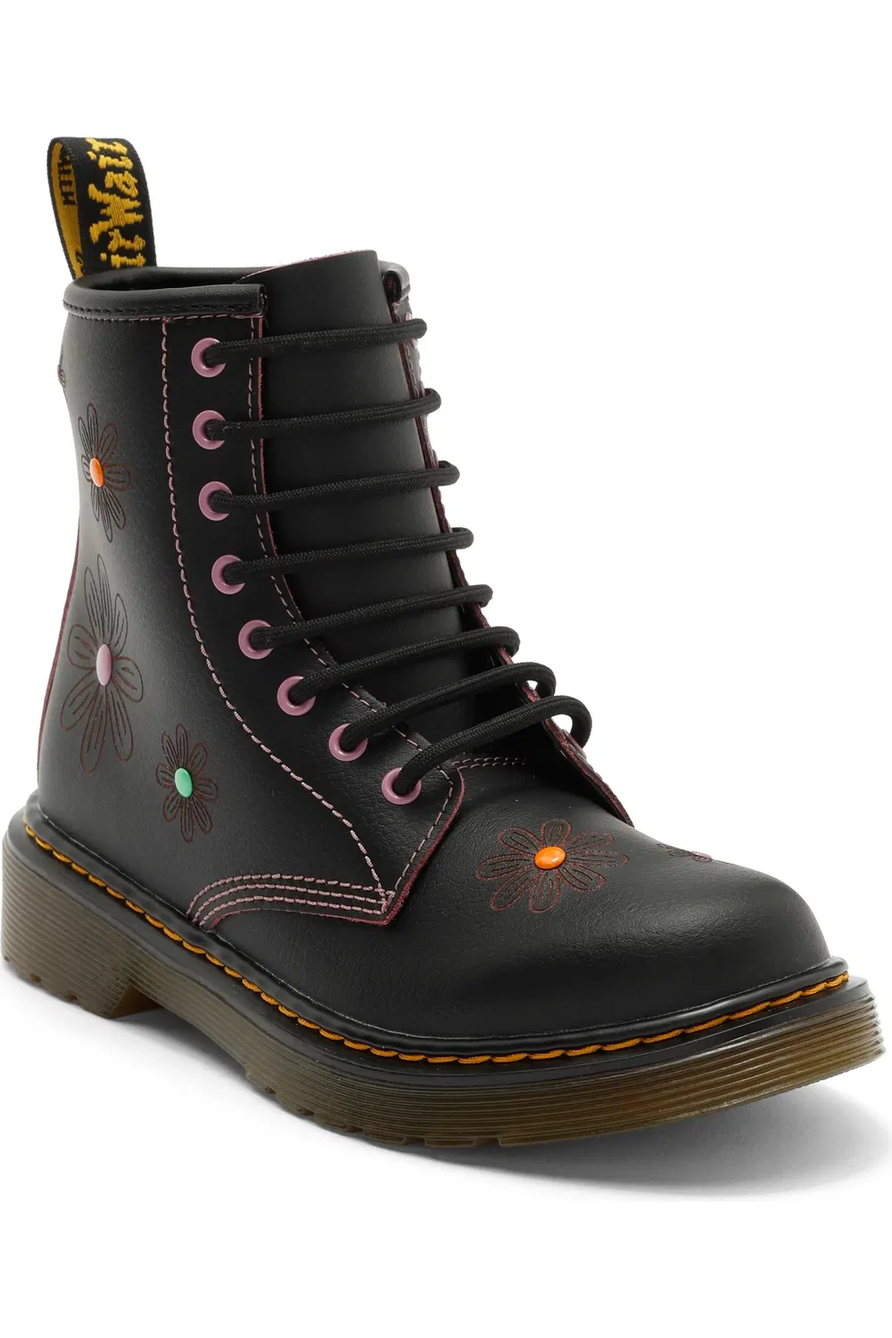 Детские ботинки Dr. Martens 1460, двухцветные, Black Dusty Rose