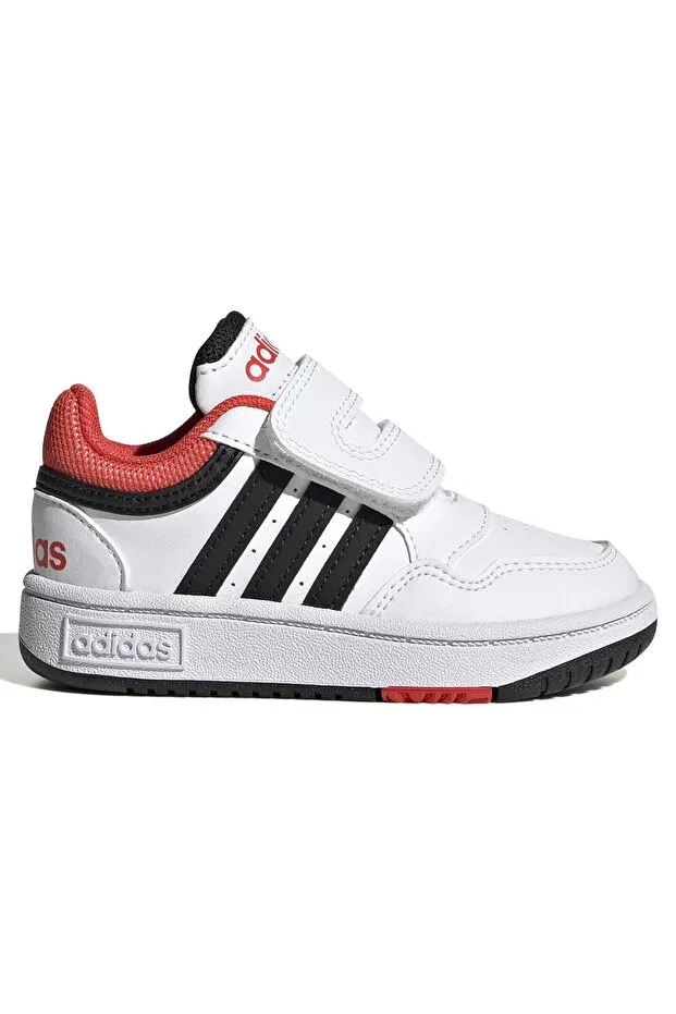 Детские кеды для девочек с принтом Hoops white sneakers h03860 Adidas, Standard