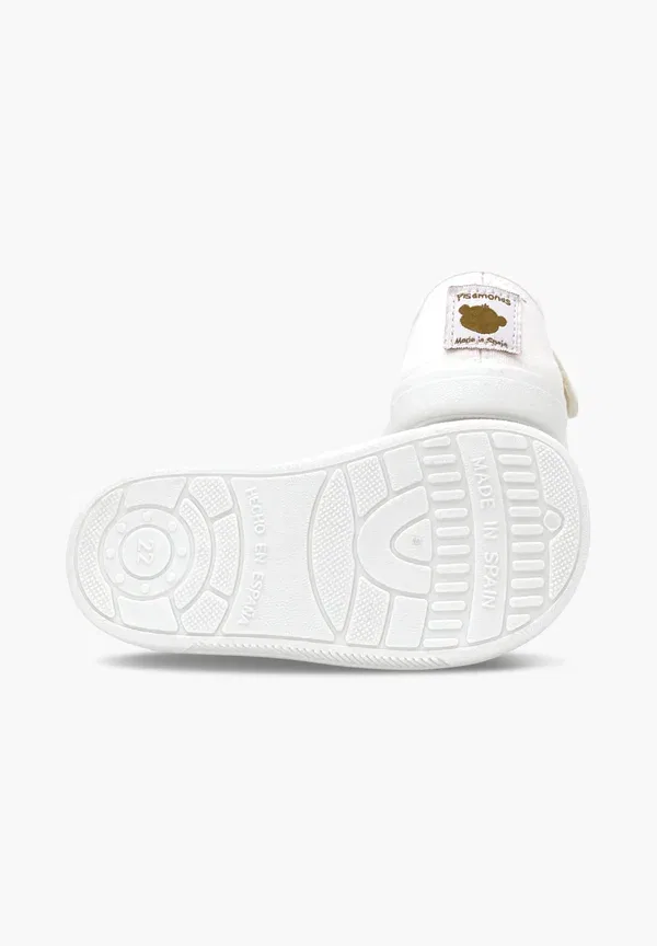 Кроссовки хлопок Pepitos barefoot lona lavada ninos - touch-strap shoes Pisamonas Blanco, белый — фото 4