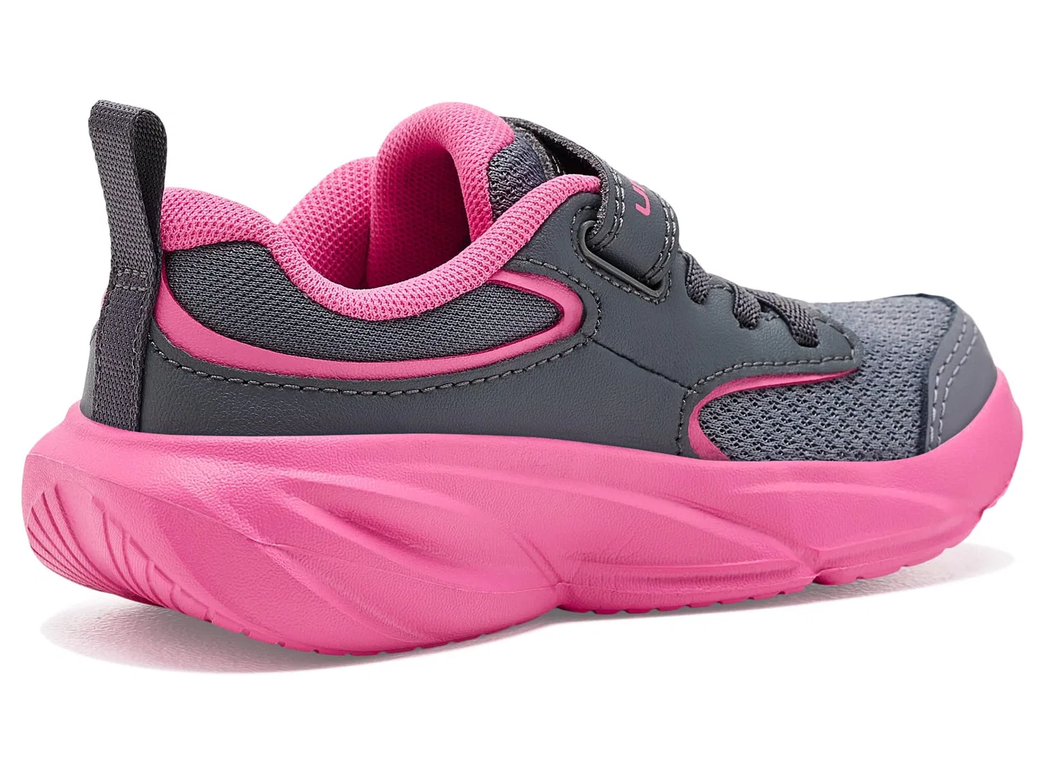 Детские кроссовки Pre School Surge 5 с альтернативной застежкой (для малышей) Under Armour Kids, Titan Gray/Pink Frenzy/Pink Frenzy — фото 4