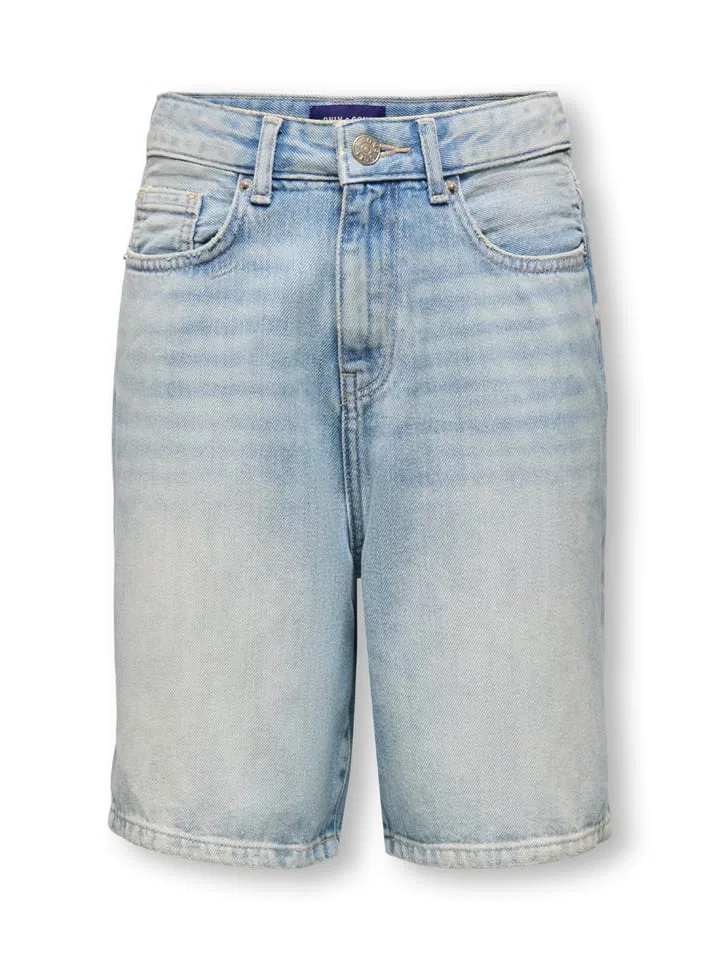 Шорты с эффектом потертости Fade Only & Sons Junior, голубой — фото 2