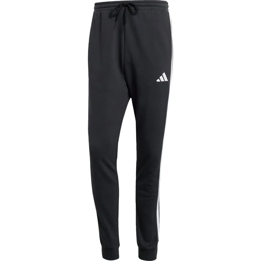 Спортивные штаны с 3 полосками, модель JD1881 Essential 3-Stripes French Terry Pants, adidas, Черно-белый — фото 3