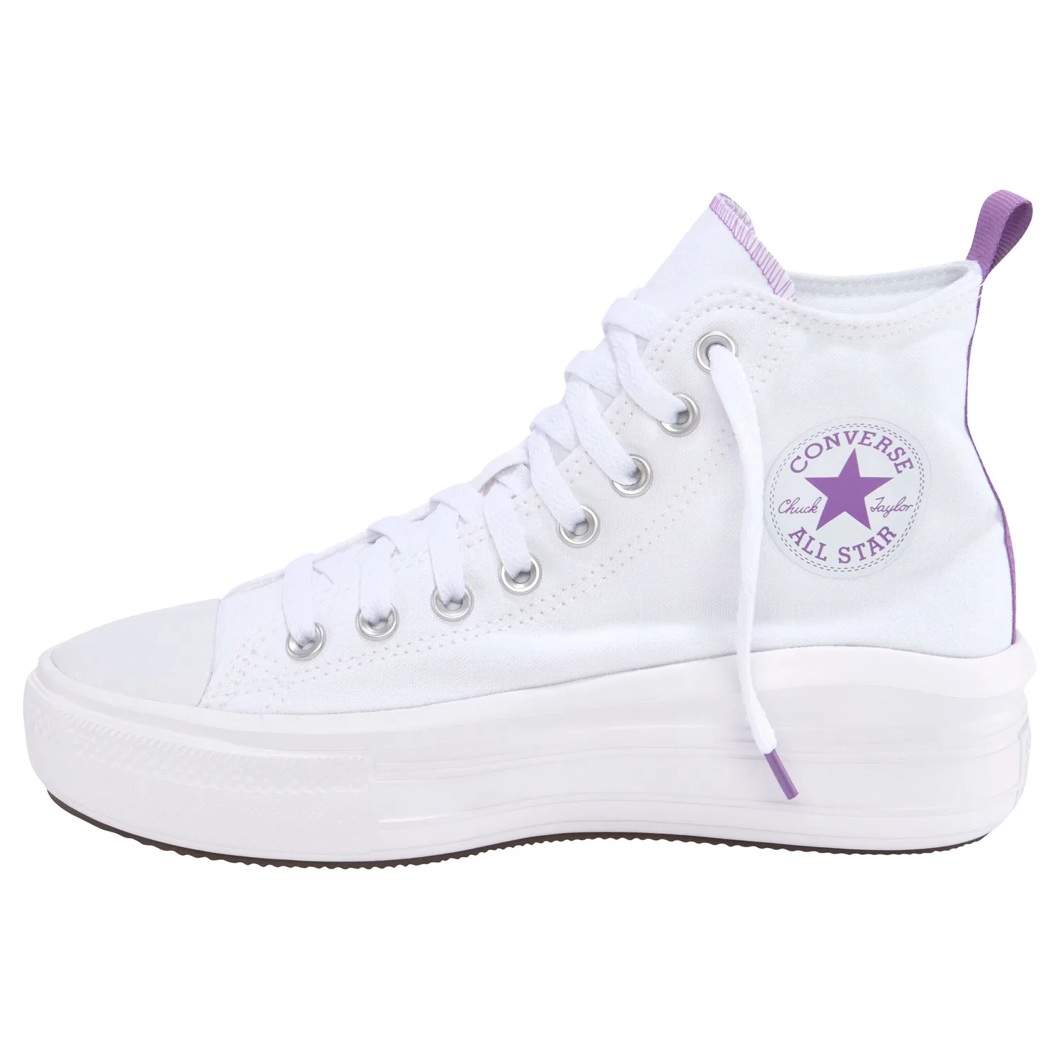 Детские кеды на платформе CHUCK TAYLOR ALL STAR MOVE CANVAS PLATFORM HI Converse, White — фото 2