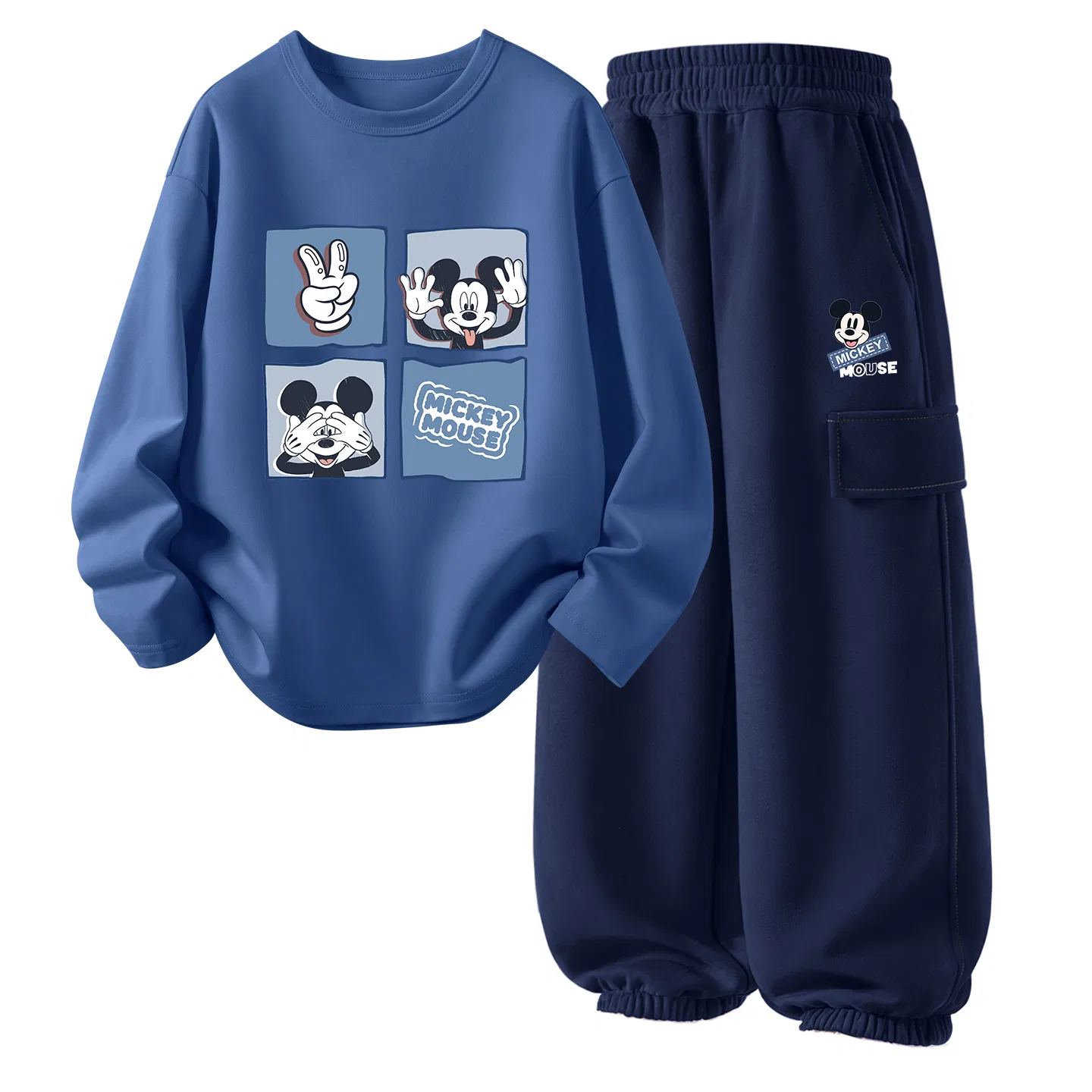 Детский комплект спортивной одежды с длинным рукавом Disney, Dian Donut N K Light Pink/Heather Gray — фото 3