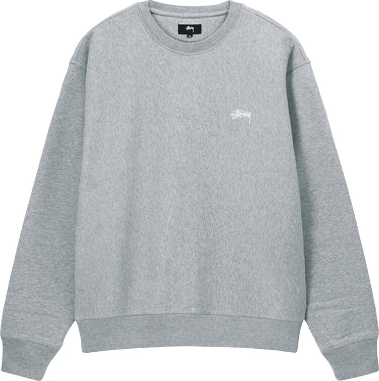 

Толстовка Stussy Overdyed Stock Logo Crew 'Grey Heather', серый