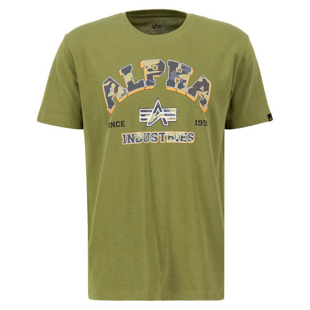 

Футболка Alpha Industries College Camo T, зеленый