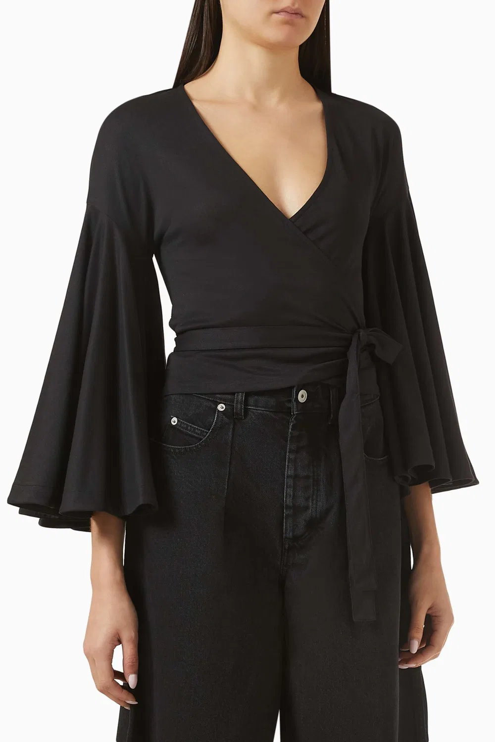Топ с длинным рукавом Le Cache Coeur Ventadou Jacquemus, черный