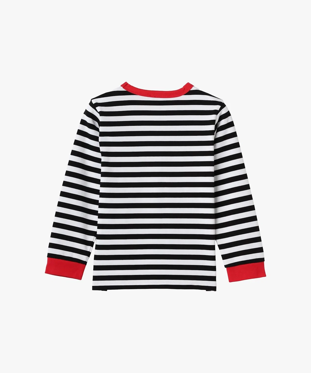 Детская футболка с длинным рукавом в полоску, Agnes B., White/Black — фото 2