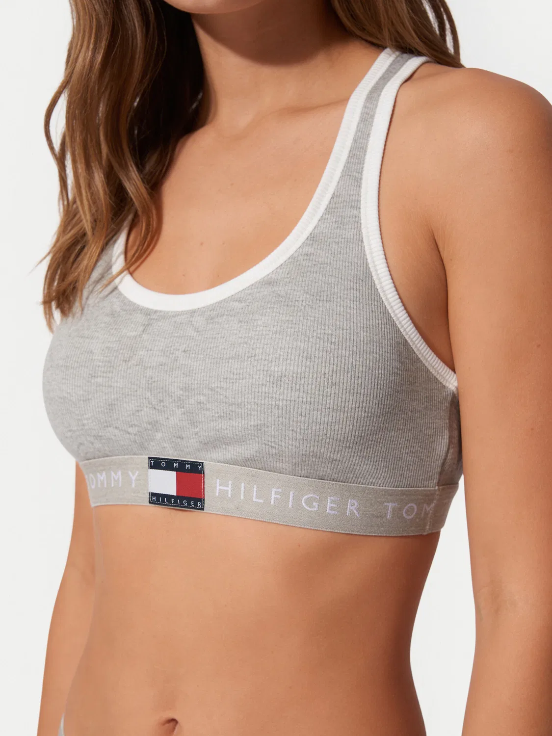 Женский топ-бюстгальтер Tommy Hilfiger, светло-серый — фото 4