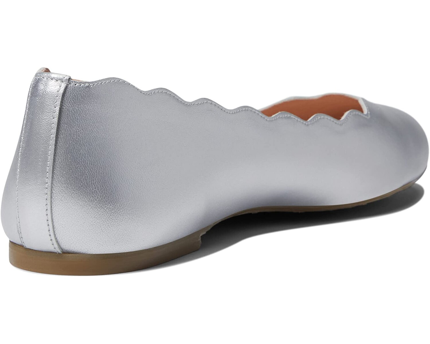 Туфли на плоской подошве Jigsaw French Sole, серебряный металлик — фото 3