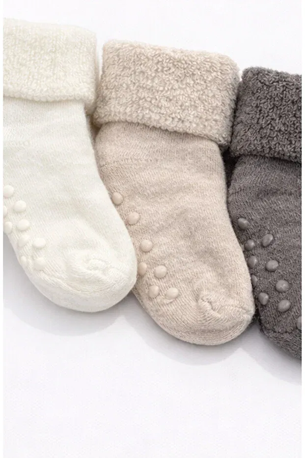 Детские носки с нескользящей подошвой махровые Basics For My Baby, Multicolor — фото 2