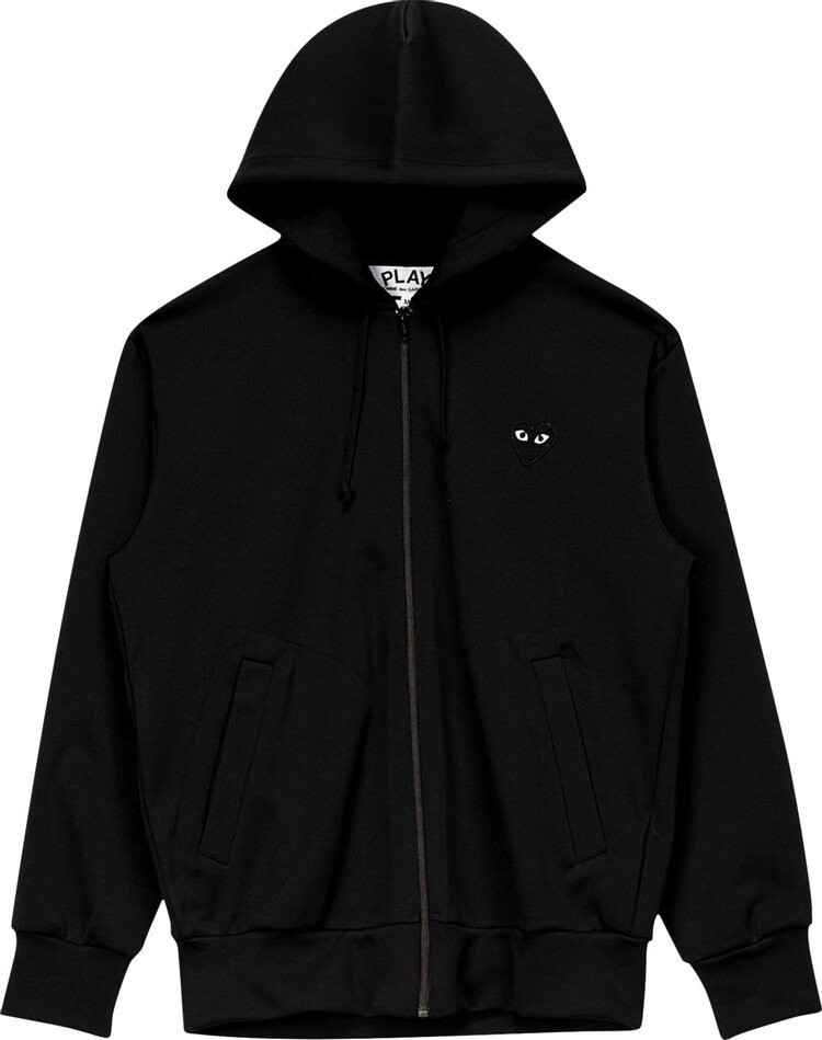 

Толстовка Comme des Garçons PLAY Big Heart Zip Up Sweatshirt 'Black', черный