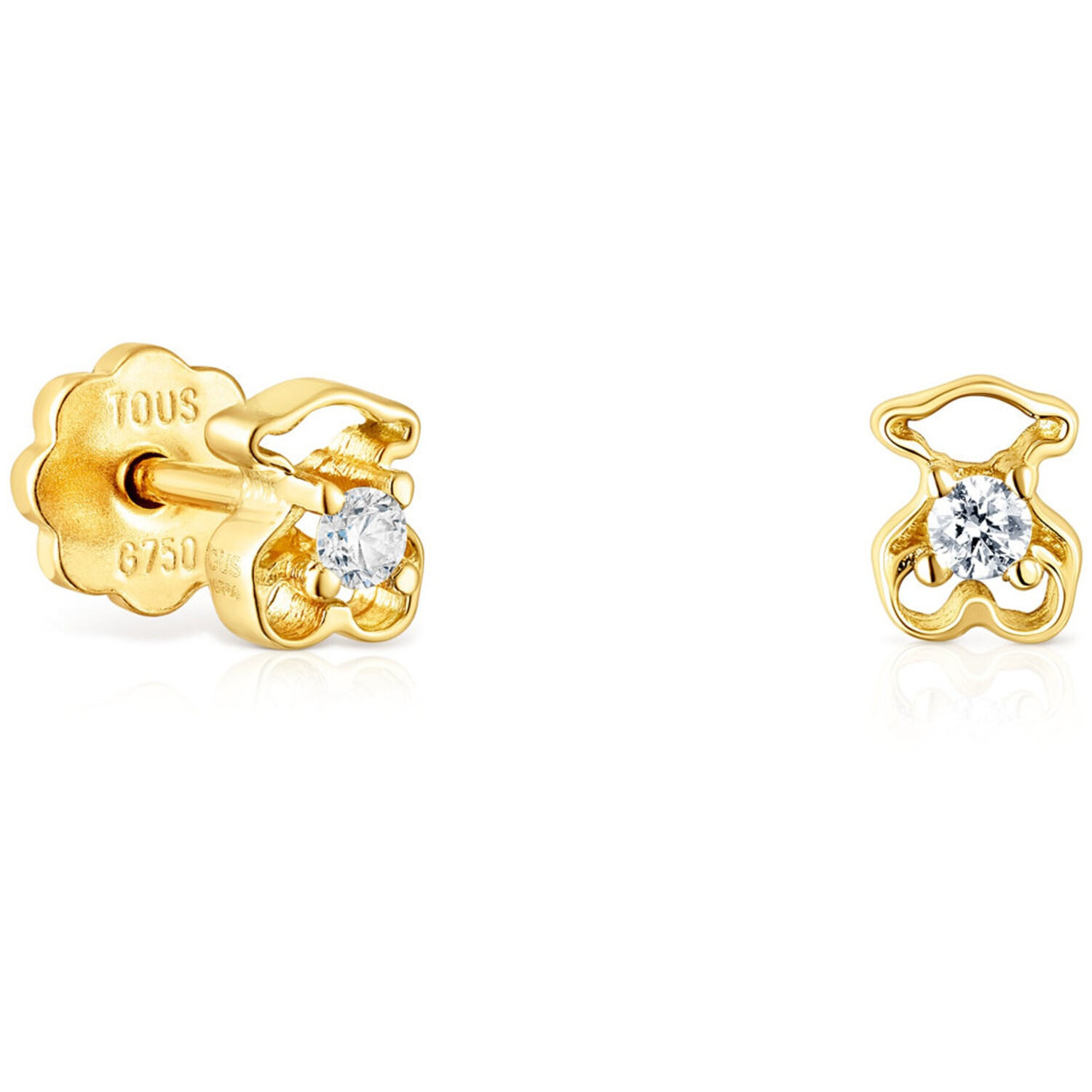 

Серьги Tous Gold Baby TOUS With Diamonds, золото