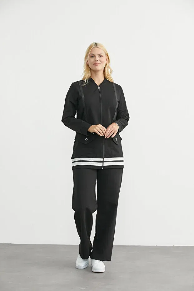 Детский спортивный костюм для девочек с капюшоном Sementa 76511 Amora Fancy Clothing, Black