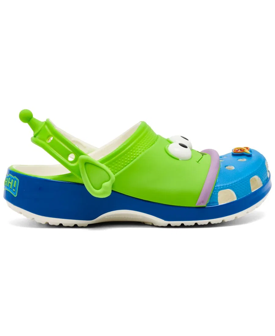 Клоги с принтом Alien Classic Clogs Crocs, Green Blue — фото 2