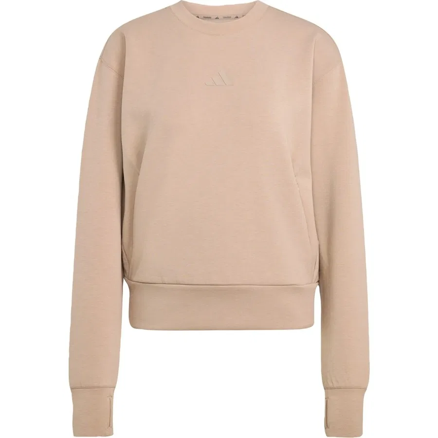 Женский свитшот с круглым вырезом и свободным кроем Performance JX7304 Designed-for-Training Warm-Up Crewneck Sweatshirt adidas, Фиолетовый — фото 3