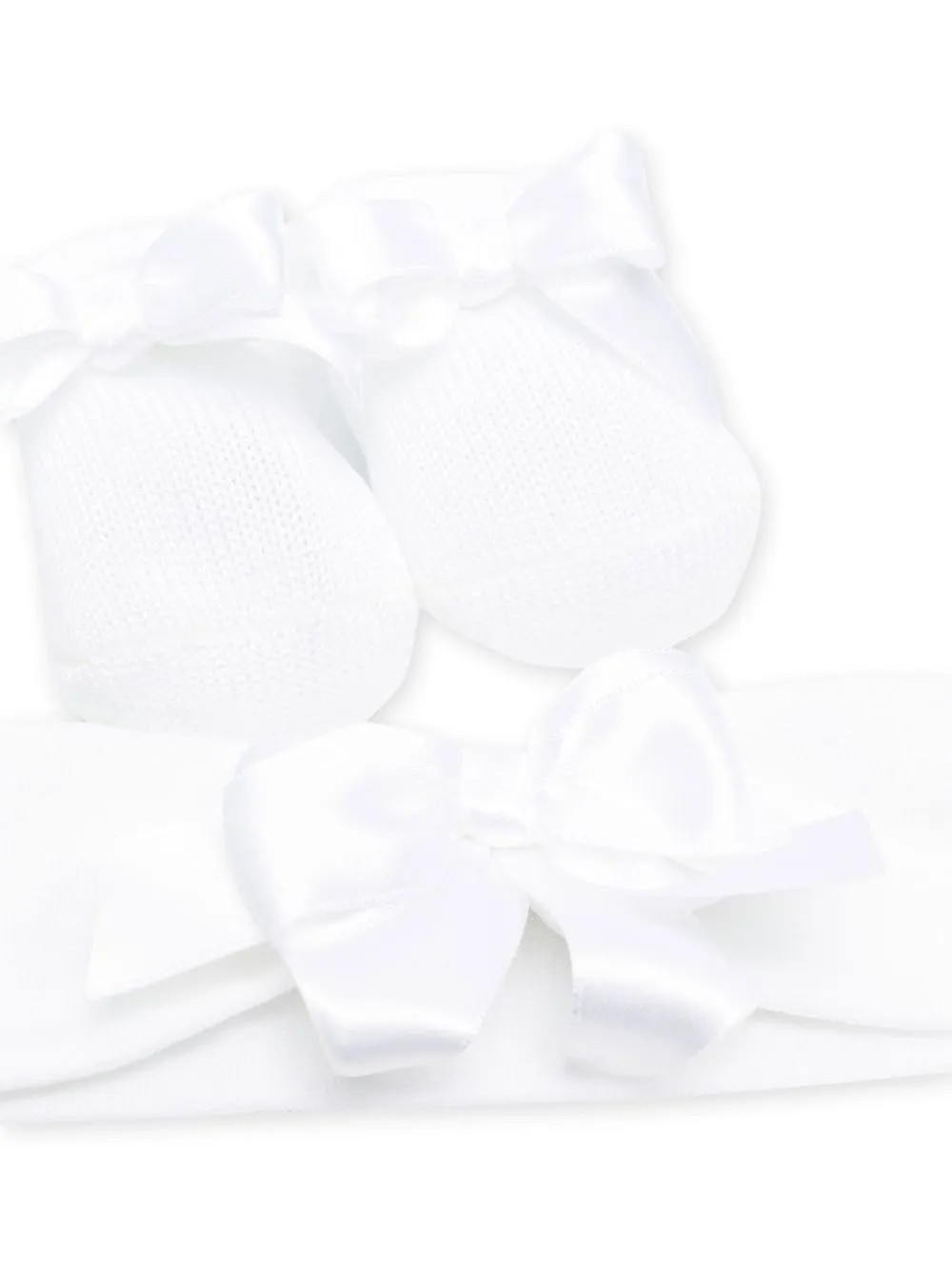 Комплект из повязки на голову и пинеток La Perla Kids, белый — фото 2