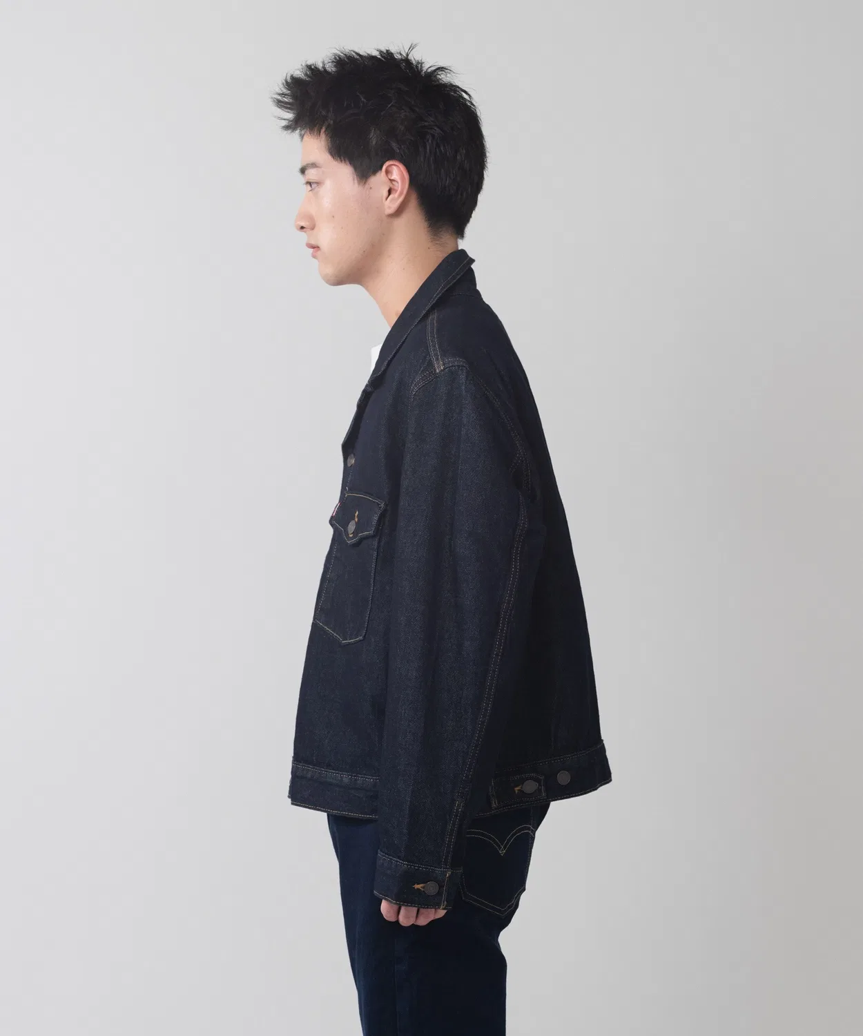 Мужская джинсовая куртка с длинным рукавомLevi's, Dark Indigo Blue — фото 2