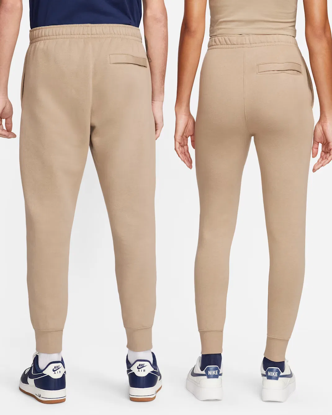 Joggers Nike Sportswear Club Fleece, Khaki/Khaki/White — фото 2