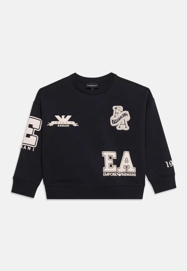 Свитшот с вышивкой Unisex Emporio Armani, темно-синий